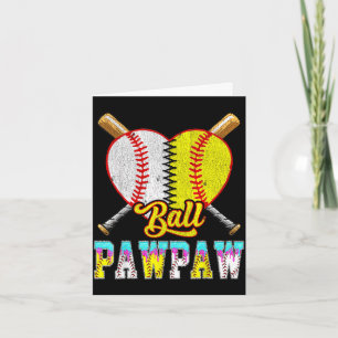 Tarjeta Pawpaw de ambos mitad béisbol sóftbol helado