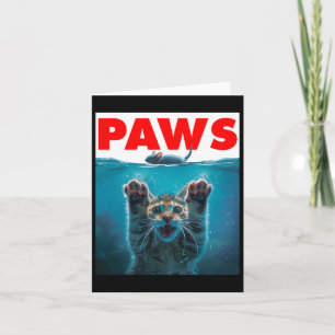 Tarjeta Paws Cat Y Mouse Parodian A Gatitos Humorísticos P