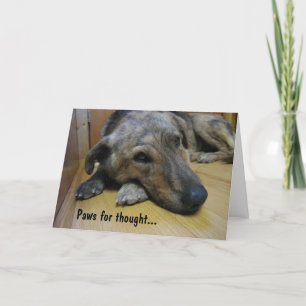 Tarjeta Paws para pensar : Perro 2