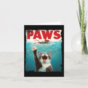 Tarjeta Paws Parodian el ratón del gato Un gato cómico per