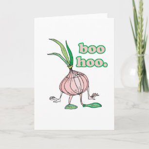 Tarjeta payaso cebolla tonto boo hoo