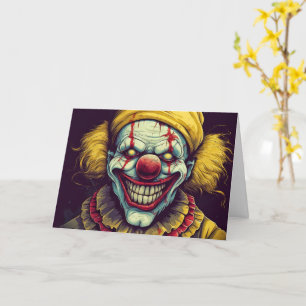 Tarjeta Payaso de Carnaval de escarnio Feliz Halloween