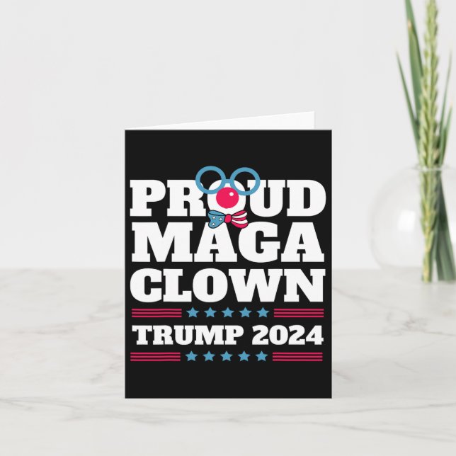 Tarjeta Payaso de Maga Trump 2024 Voto De Trump En Nueva Y (Anverso)
