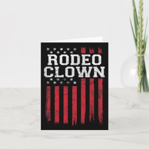 Tarjeta Payaso de Rodeo Orgulloso Bandera Estadounidense U