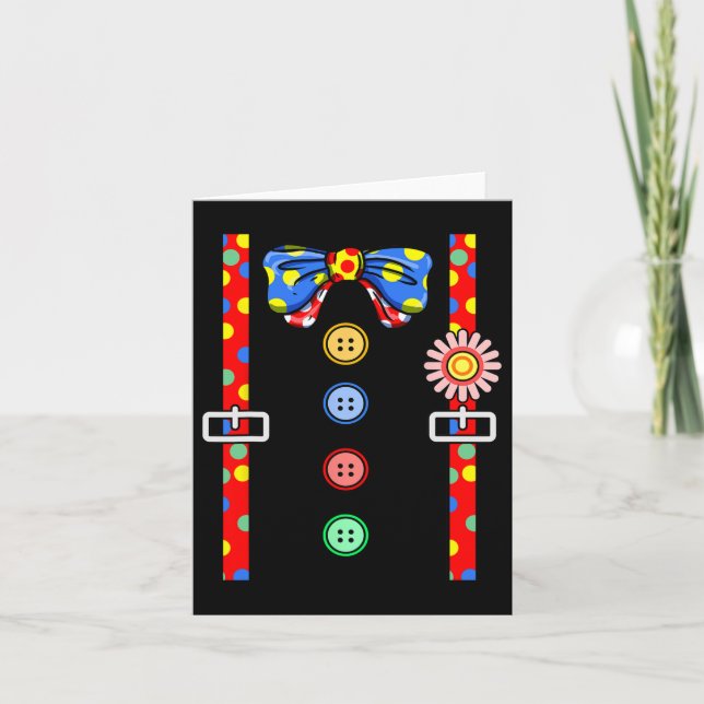 Tarjeta Payaso disstume Halloween (Anverso)