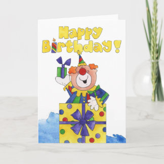 Tarjeta Payaso en un presente