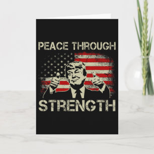 Tarjeta Paz a Través de la Fuerza Trump Operación Martillo