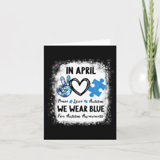 Tarjeta Paz Amar El Autismo En Abril Usamos Azul Para El A