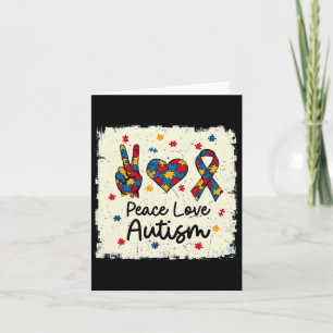 Tarjeta Paz Amar El Autismo En Abril Usamos Azul Para El A
