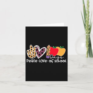 Tarjeta Paz Amor 100 Días De Escuela