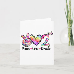Tarjeta Paz Amor 2º Grado Tye Ck A Maestra Escolar
