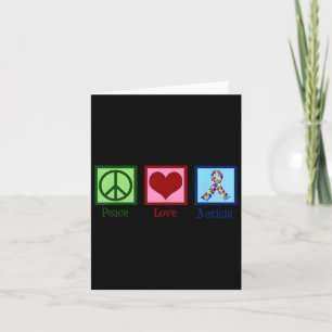 Tarjeta Paz Amor Autismo Romper Conciencia Hombres Autista