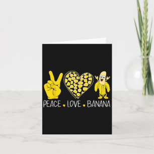 Tarjeta Paz Amor Banana Humor Amante de la Fruta Divertido