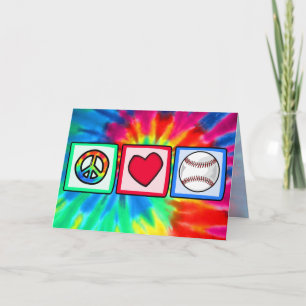 Tarjeta Paz, amor, béisbol