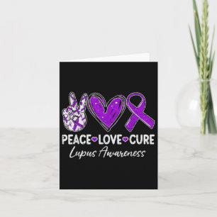 Tarjeta Paz Amor Cura Conciencia de Lupus Guerrero Cinta M
