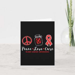 Tarjeta Paz Amor Cura Conciencia Sobre El Cáncer De Sangre