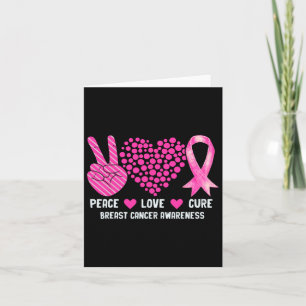Tarjeta Paz Amor Cura Cura Cáncer de Mama Sensibilización