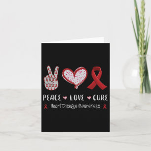 Tarjeta Paz Amor Cura Enfermedad Cardíaca Concienciación H