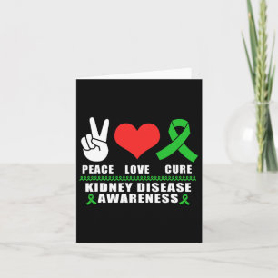 Tarjeta Paz Amor Cura Enfermedad Renal Conciencia
