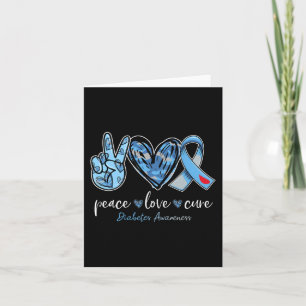 Tarjeta Paz amor cura la sangre azul conciencia de la diab