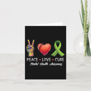 Tarjeta Paz Amor Cura Salud Mental Concienciación Hombres