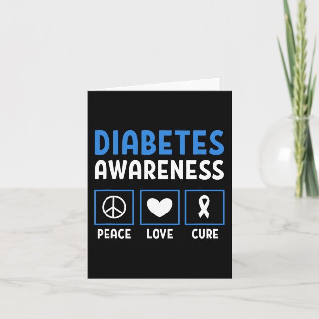 Tarjeta Paz Amor Curar Diabetes Conciencia 3 (Anverso)