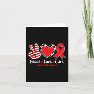 Tarjeta Paz Amor Cure Apoyo a la Concienciación sobre el C