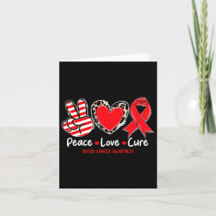 Tarjeta Paz Amor Cure Apoyo a la Concienciación sobre el C