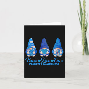 Tarjeta Paz Amor Cure Gnomes Azules T1d Sensibilización so
