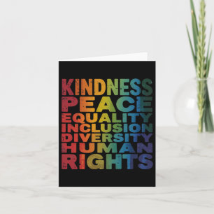 Tarjeta Paz Amor Diversidad Inclusión Igualdad Hist Negro