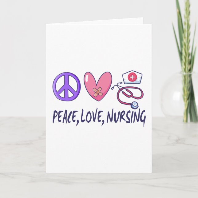 Tarjeta Paz Amor Enfermería (Anverso)