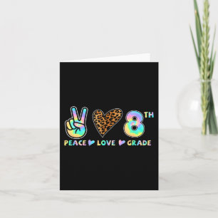 Tarjeta Paz Amor Escuadrón de octavo grado de vuelta a la 