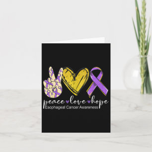 Tarjeta Paz Amor Esperanza Cáncer Esofágico Uso de Concien
