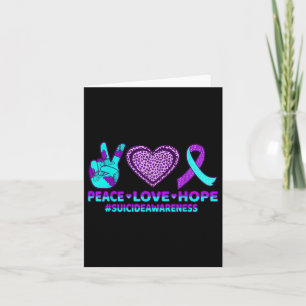 Tarjeta Paz Amor Esperanza Feliz Prevención del Suicidio C
