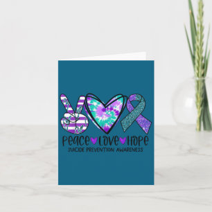 Tarjeta Paz Amor Esperanza Prevención del Suicidio Concien