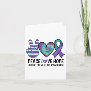 Tarjeta Paz Amor Esperanza Prevención Suicidio Awarene