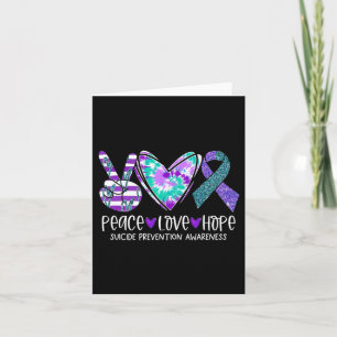 Tarjeta Paz Amor Esperanza Prevención Suicidio Conciencia 