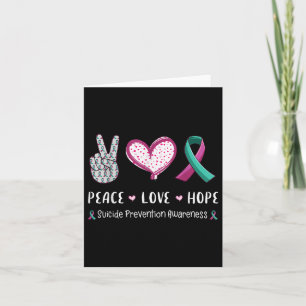 Tarjeta Paz Amor Esperanza Prevención Suicidio Conciencia