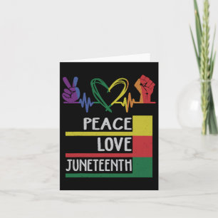 Tarjeta Paz Amor Junérez Orgullo Negro Chica Reina Mujeres