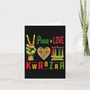 Tarjeta Paz Amor Kwanzaa Patrimonio Cultural Africano Arte