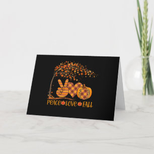 Tarjeta Paz Amor Otoño Calabaza Otoño Feliz Otoño
