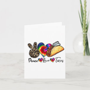 Tarjeta Paz Amor Tacos Cinco De Mayo Amantes De La Comida