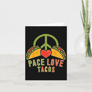 Tarjeta Paz Amor Tacos Cinco De Mayo Fiesta Mexicana Hippi