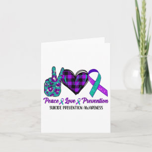 Tarjeta Paz Amor Vida Suicidio Conciencia Mujeres Semi Col