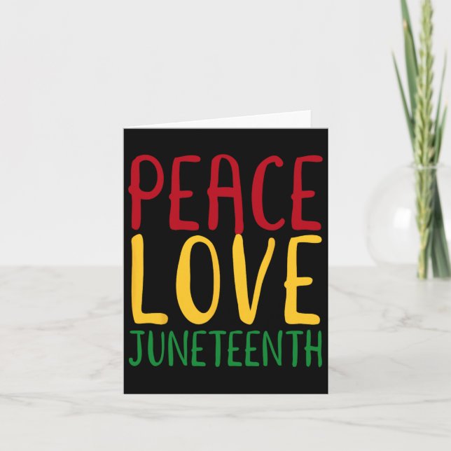 Tarjeta Paz Amor Y 19 De Junio Día De La Libertad (Anverso)