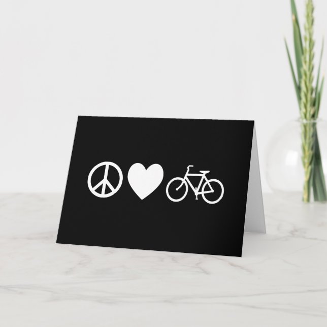 Tarjeta Paz Amor y Bicicletas (Anverso)