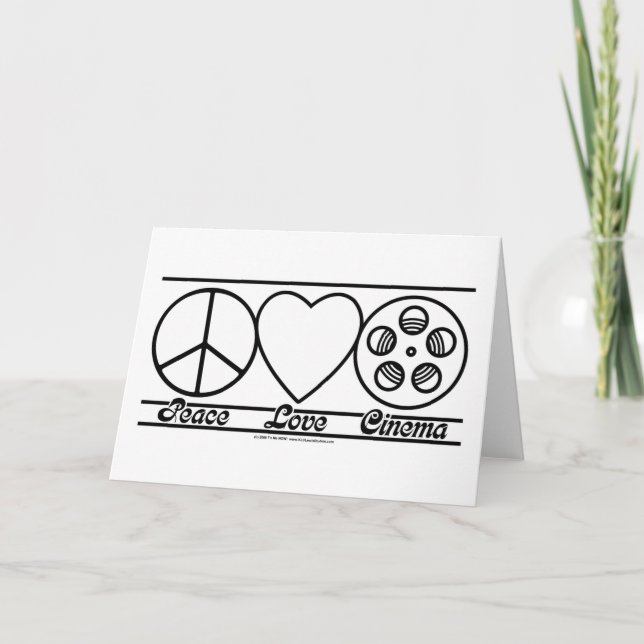 Tarjeta Paz, amor y cine (Anverso)