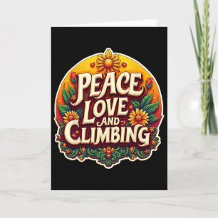 Tarjeta Paz Amor Y Escalada Amante De La Pared Escalador R