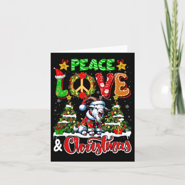 Tarjeta Paz Amor Y Navidades Adorable Propietario De Santa (Anverso)