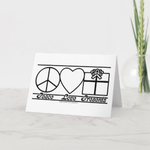 Tarjeta Paz Amor y Regalos